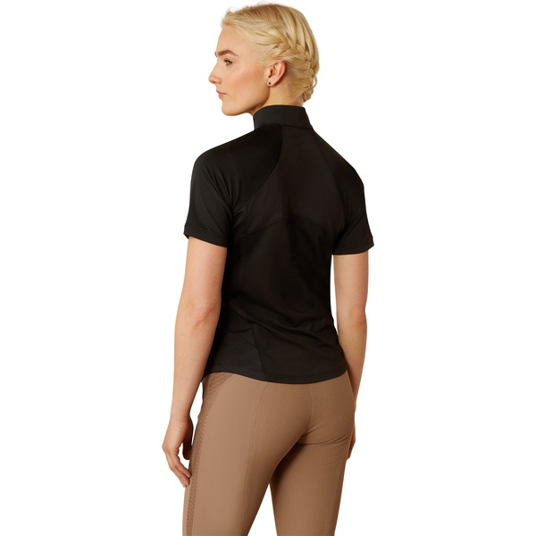 2025 Ariat Womens Soquel 1 / 4 Zip Short Sleeve Baselayer 10054576 - Black